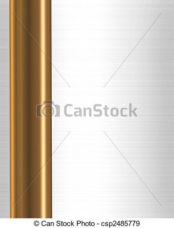Stock Illustration   Gold Bar On White Satin Border Frame   Stock
