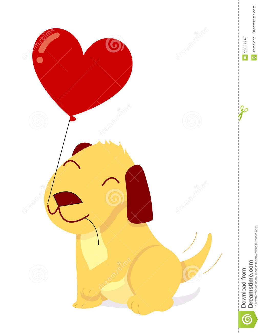 Valentine Puppy With Balloon Royalty Free Stock Photography   Image    