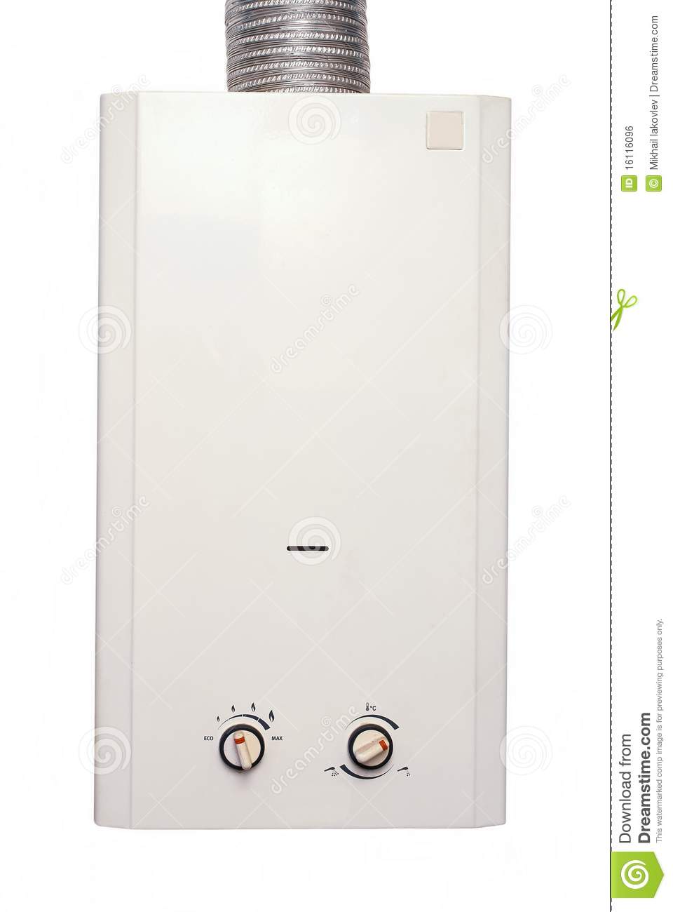 Water Heater The Gas Household It Is Isolated On A White Background
