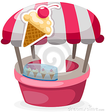 Cartoon Ice Cream Bar Ice Cream Stand Shop 25530414 Jpg