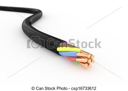 Clipart Of Electrical Cable Csp16733612   Search Clip Art