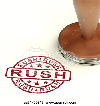 Clipart   Rush Stamp Shows Speedy Urgent Delivery  Stock Illustration