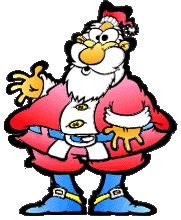 Funny Cartoon Santa Gif  Free Christmas Clipart Goofy Santa Clause