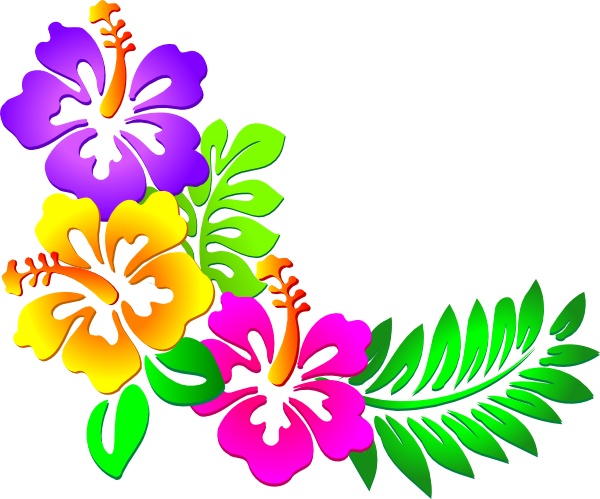 Hawaiian Flower Clip Art   Tropical Plants Clip Art Vector       So C