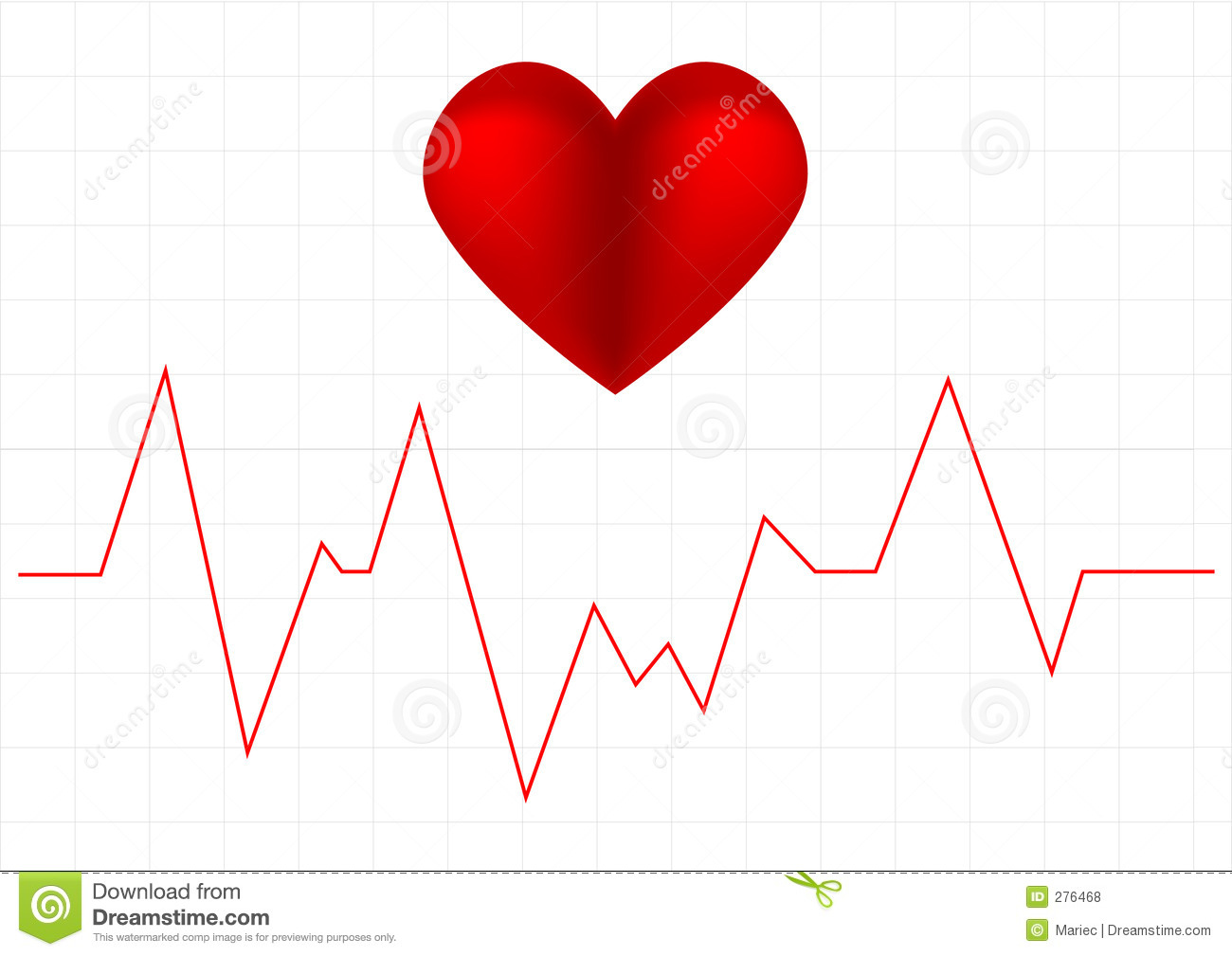 Heart Beat Graph And A Heart Symbol Royalty Free Stock Photos   Image