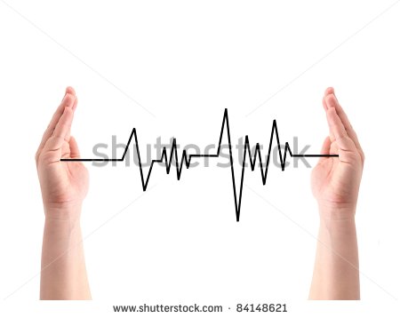 Heartbeat Line Clipart Black And White A Heart Rate Line Between Two