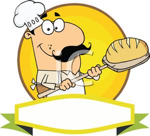 Hot Loaf Of Bread On A Bakery Paddle   Royalty Free Clipart Picture