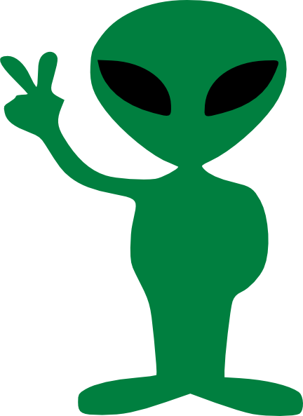 Laurant The Alien With Black Eyes Clip Art At Clker Com   Vector Clip