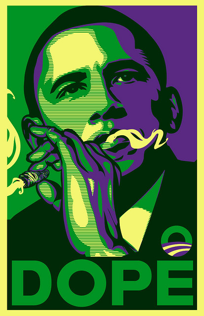 Obama Smoking A Blunt