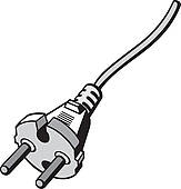Power Plug Power Cords Plug Cable   Royalty Free Clip Art