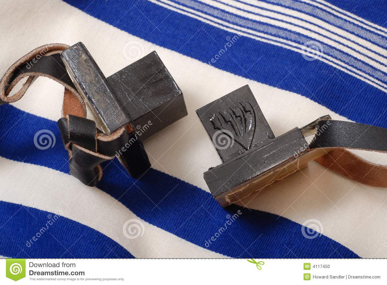 Tefillin  Phylacteries  Worn By Jewish Men For Morning Prayers  On