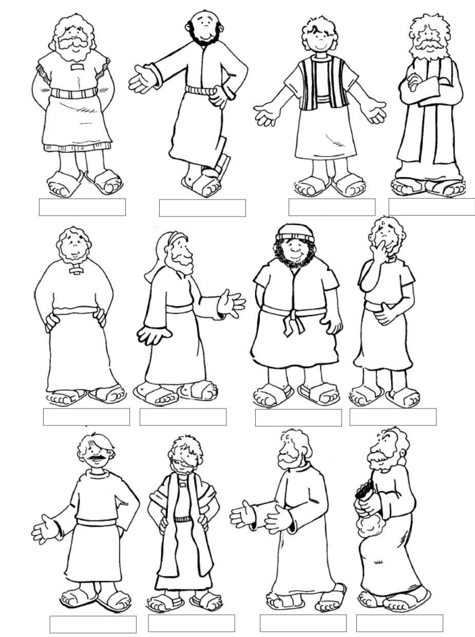 This Coloring Page Has A Place Where The Kids Can Fill In The Apostles    