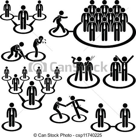 Vector Illustration Of Business People Network Connection   A Set Of