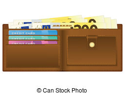 Wallet With Two Hundred Euro Banknote   Open Wallet With   