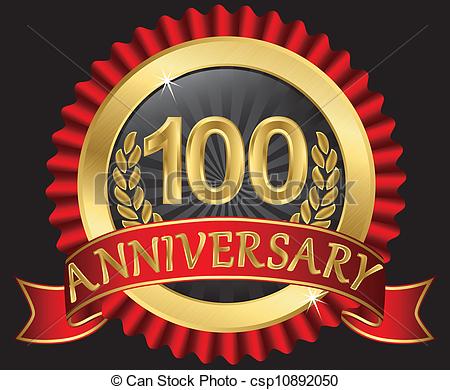 Clipart Vector Of 100 Years Anniversary Golden   100years Anniversary