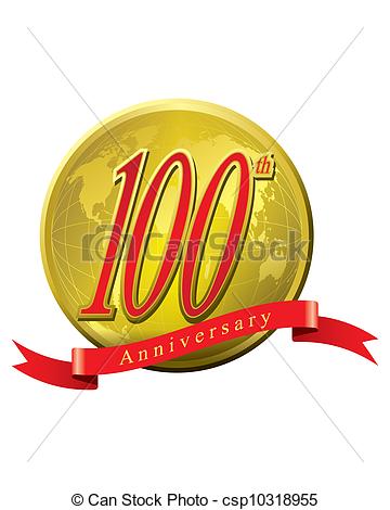 Clipart Vector Of 100 Years Anniversary   The Abstract Of 100 Years    