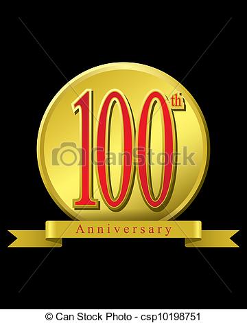 Clipart Vector Of 100 Years Anniversary   The Abstract Of 100 Years