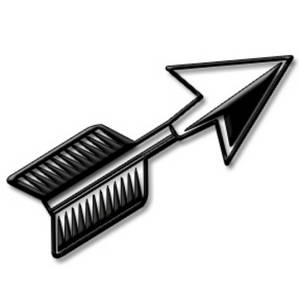 Description  This Clipart Picture Is Of A Black Cutout Arrow With    