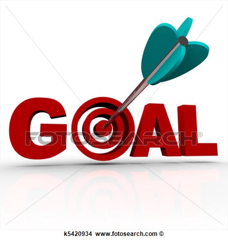 Drawing   Goal Word   Arrow In Target  Fotosearch   Search Clip Art    