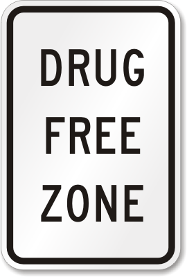 Drug Free Area Signs   No Alcohol