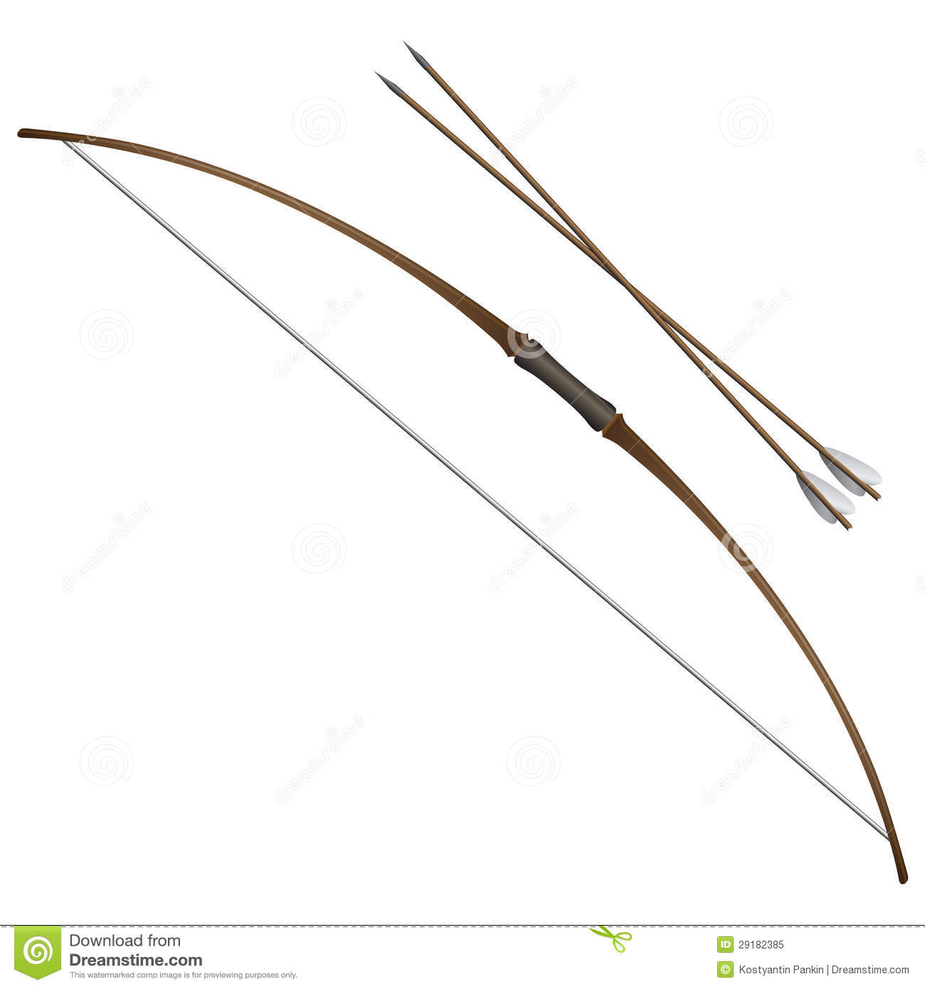 Feathered Arrow Clip Art Hunting Bow And Arrows