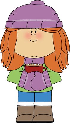 Free Clipart For Teachers Clothing         Girl Dressed In Warm Winter