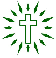 Free Clipart Of Green Christmas Religious Clipart Of A Cross Shining