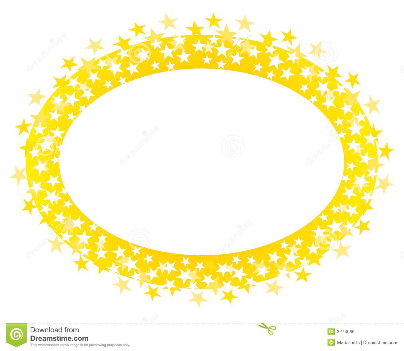 Gold Oval Stars Border Or Logo Royalty Free Stock Image   Image