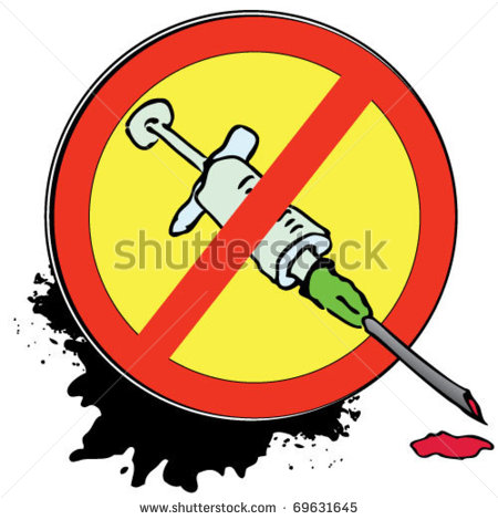 Grunge Sign Against Drug Abuse  Vector Illustration Eps    69631645