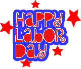 Happy Labor Day With Animated Stars