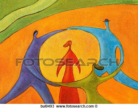 People Dancing In A Circle Around A Woman  Fotosearch   Search Clipart    