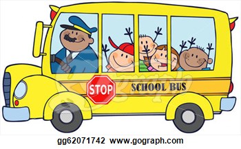 Stock Illustration Happy Children School Bus Clipart