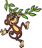 Swinging Monkey Clipart 24304775 Swinging Monkey Jpg
