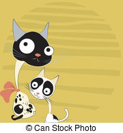 Two Cats Illustrations And Clipart  1435 Two Cats Royalty Free