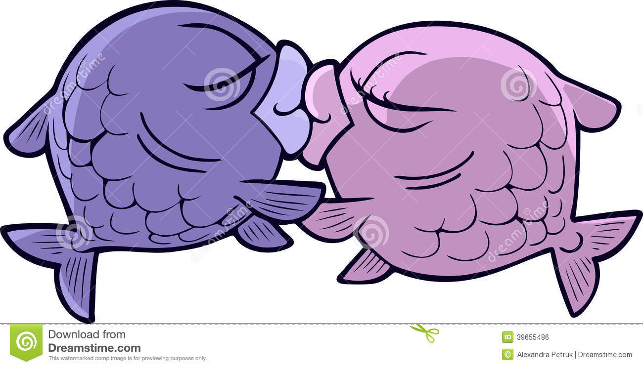 Two Fish Kissing Clipart Two Fish Kissing Stock Images   Image