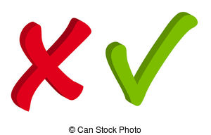 Vector Red And Green Check Mark Icons Vectors
