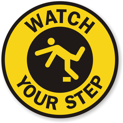 Watch Your Step Sign Royalty Free Clip Art Image Pictures