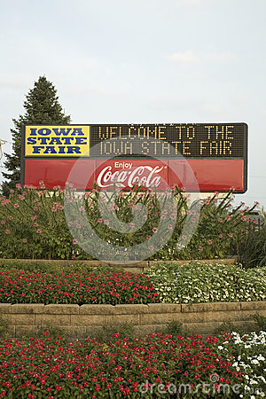 Welcoming Sign At Iowa State Fair Des Moines Iowa August 2007 