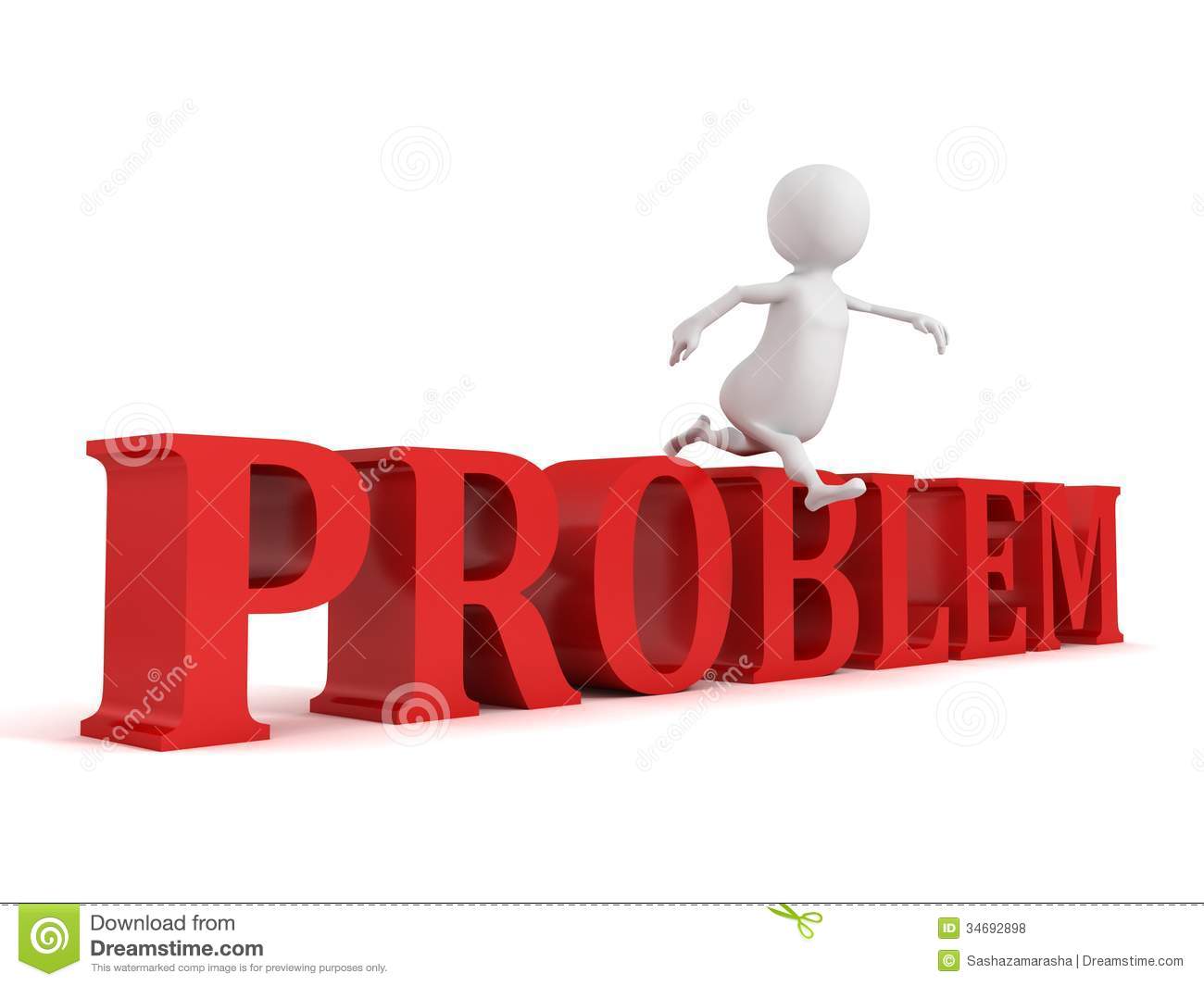 3d Person Jumping Over A Hurdle Obstacle Problems Concept Text Royalty    