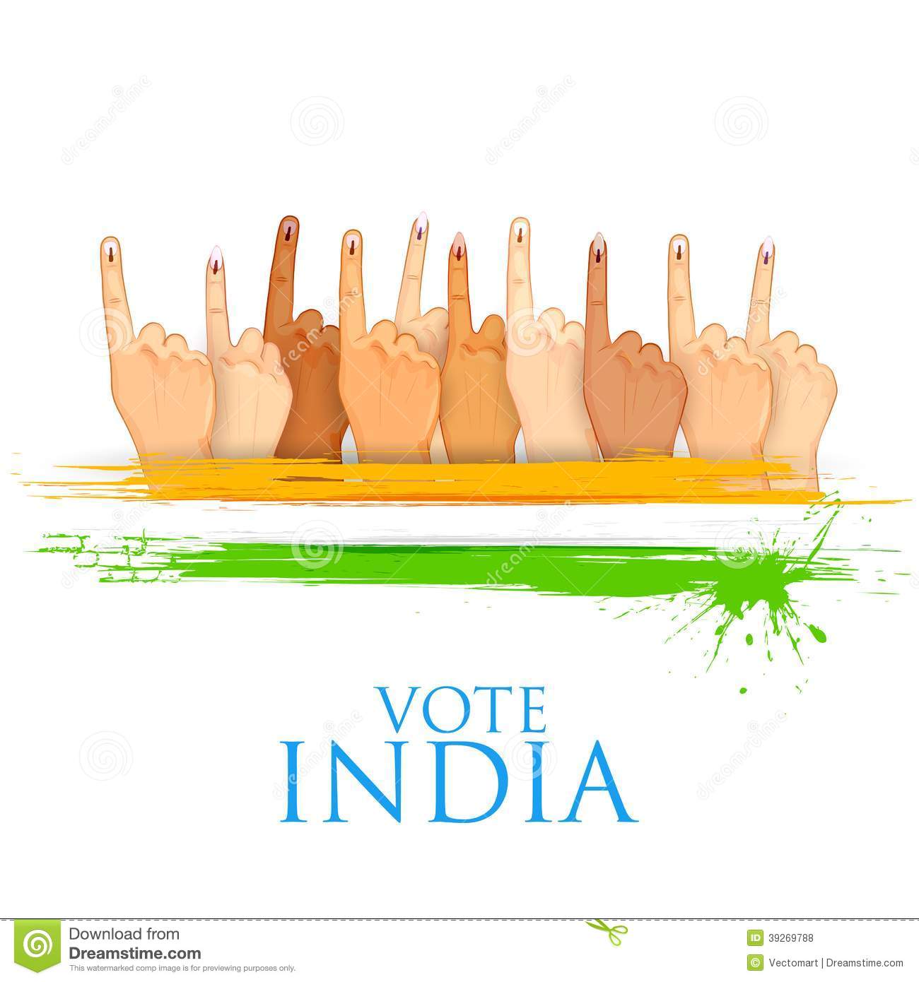 Auction Paddle Clipart Hand With Voting Sign Of India