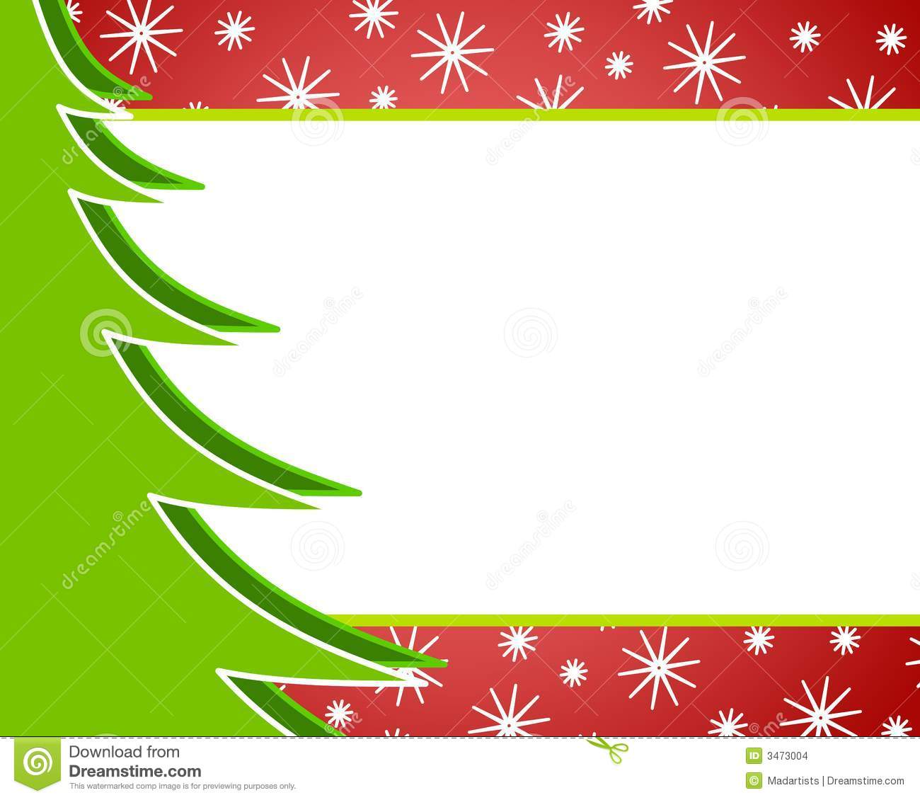 Clip Art Background Illustration Featuring Half A Christmas Tree Set