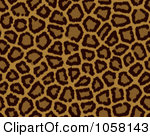 Clip Art Illustration Of A Seamless Leopard Print Background Pattern