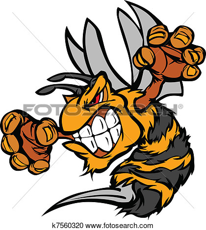 Clipart   Graphic Vector Image Of A Wasp Or Y  Fotosearch   Search