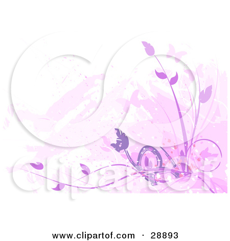 Clipart Illustration Of A Pretty Purple And Pink Butterfly With
