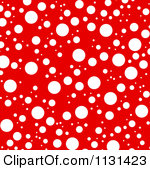 Clipart Of A Red And White Sprinkle Polka Dot Background 2 Royalty    