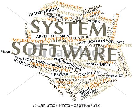 Clipart Of Word Cloud For System Software   Abstract Word Cloud For    