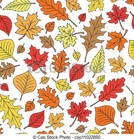 Clipart Vector Of Fall Leaves Back To School Pattern   Autumn Fall    