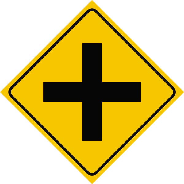 Cross Road Sign   Clipart Best