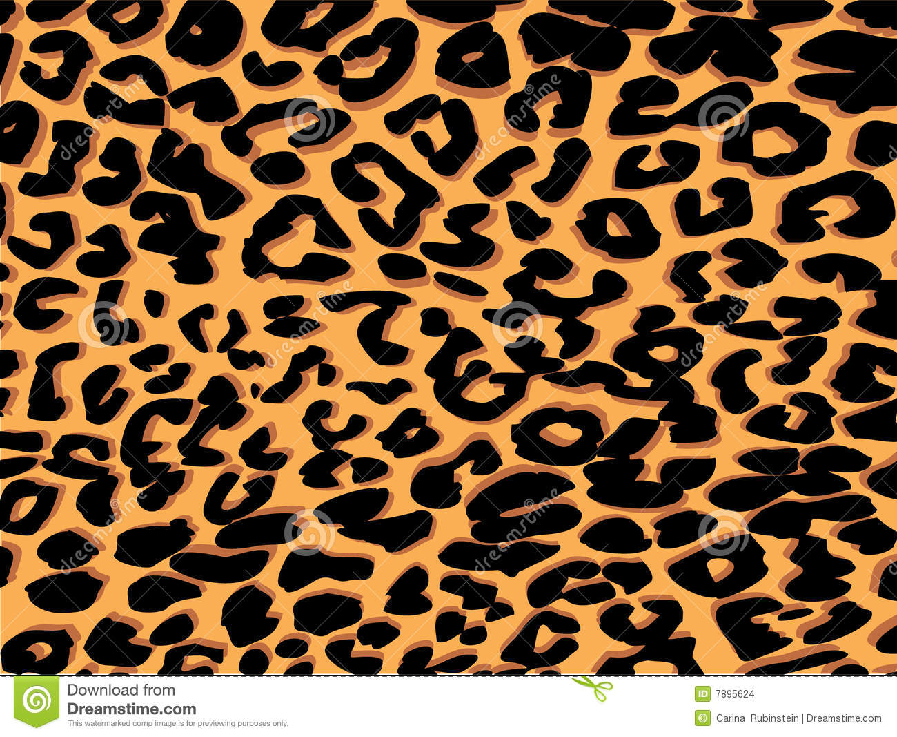 Decorative Background Of Black And Orange Spotted Leopard Print