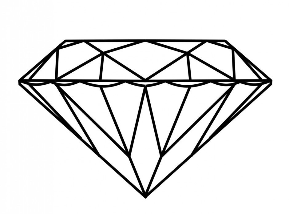 Diamond Ring Coloring Page Viewing Gallery For Diamond Shape Line